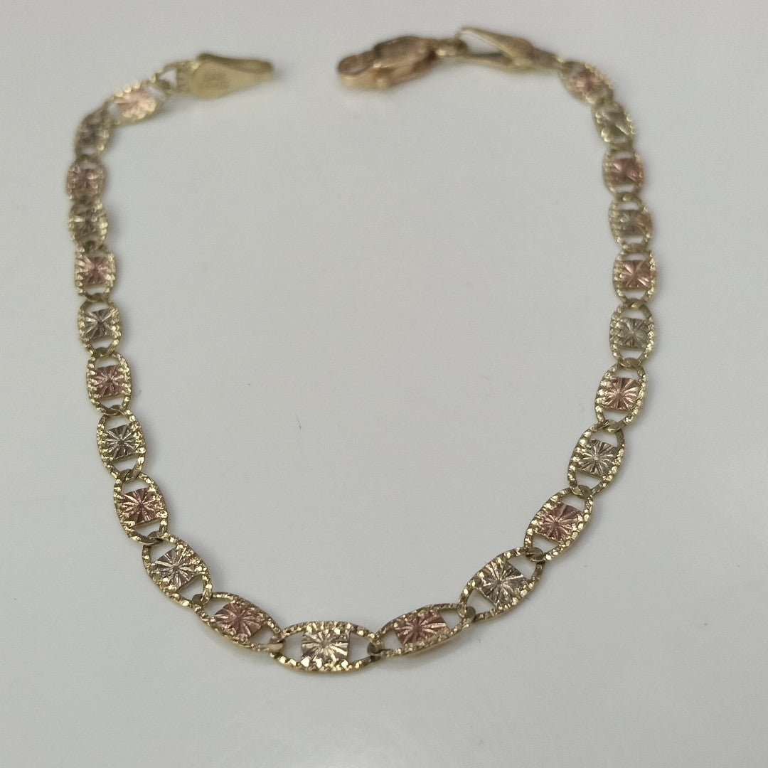 PULSERA ORO, ORO COMBINADO 10 K 2.5 GRMS (SEMINUEVO)