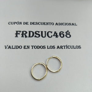 ARETES ARRACADAS C CIRCONIAS 14K 2 GR (NUEVO)