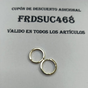 ARETES ARRACADAS C CIRCONIAS 14K 2.3 GR (NUEVO)