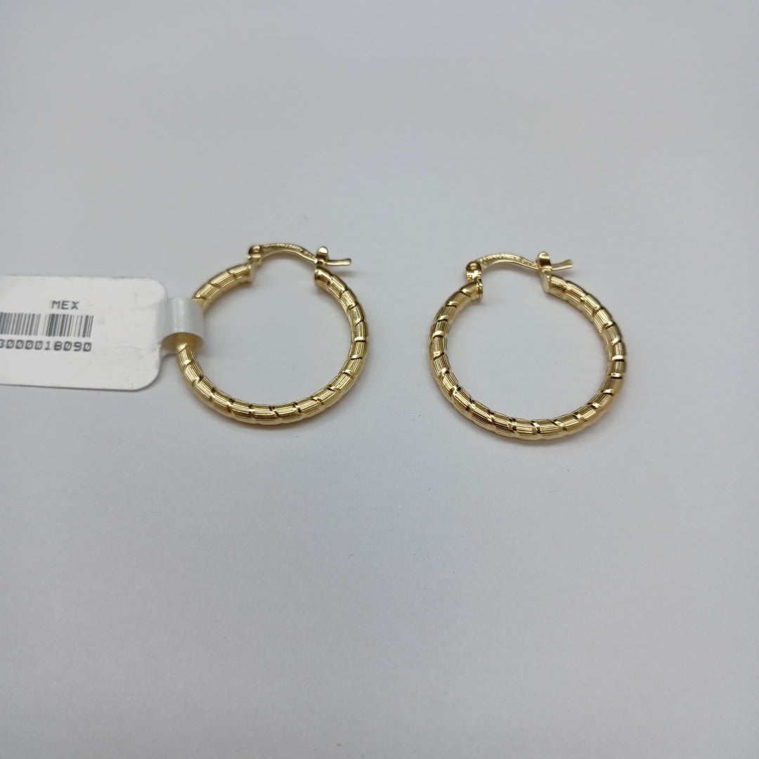 ARETES ARRACADAS LABRADAS 14K 3.3 GR (NUEVO)
