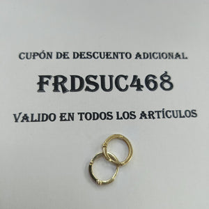 ARETES HUGGIES C CIRCONIA 14K 2 GR (NUEVO)