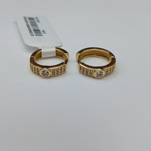 ARETES ARRACADAS C CIRCONIAS 10K 2.7 GR (NUEVO)