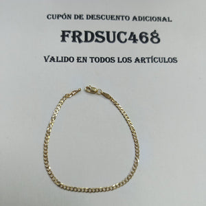 PULSERA TEJIDO BARBADA 14K 18 CM 2.1 GR (NUEVO)