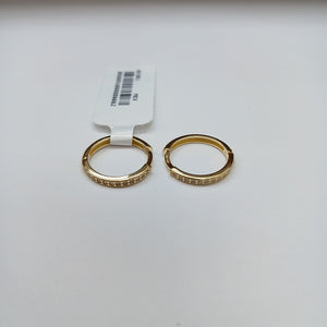 ARETES HUGGIES C CIRCONIA 14K 1.8 GR (NUEVO)