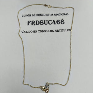 CADENA TEJIDO GARGANTILLA ESPECIAL C FLORES 14K 45 CM 2.9 GR (NUEVO)