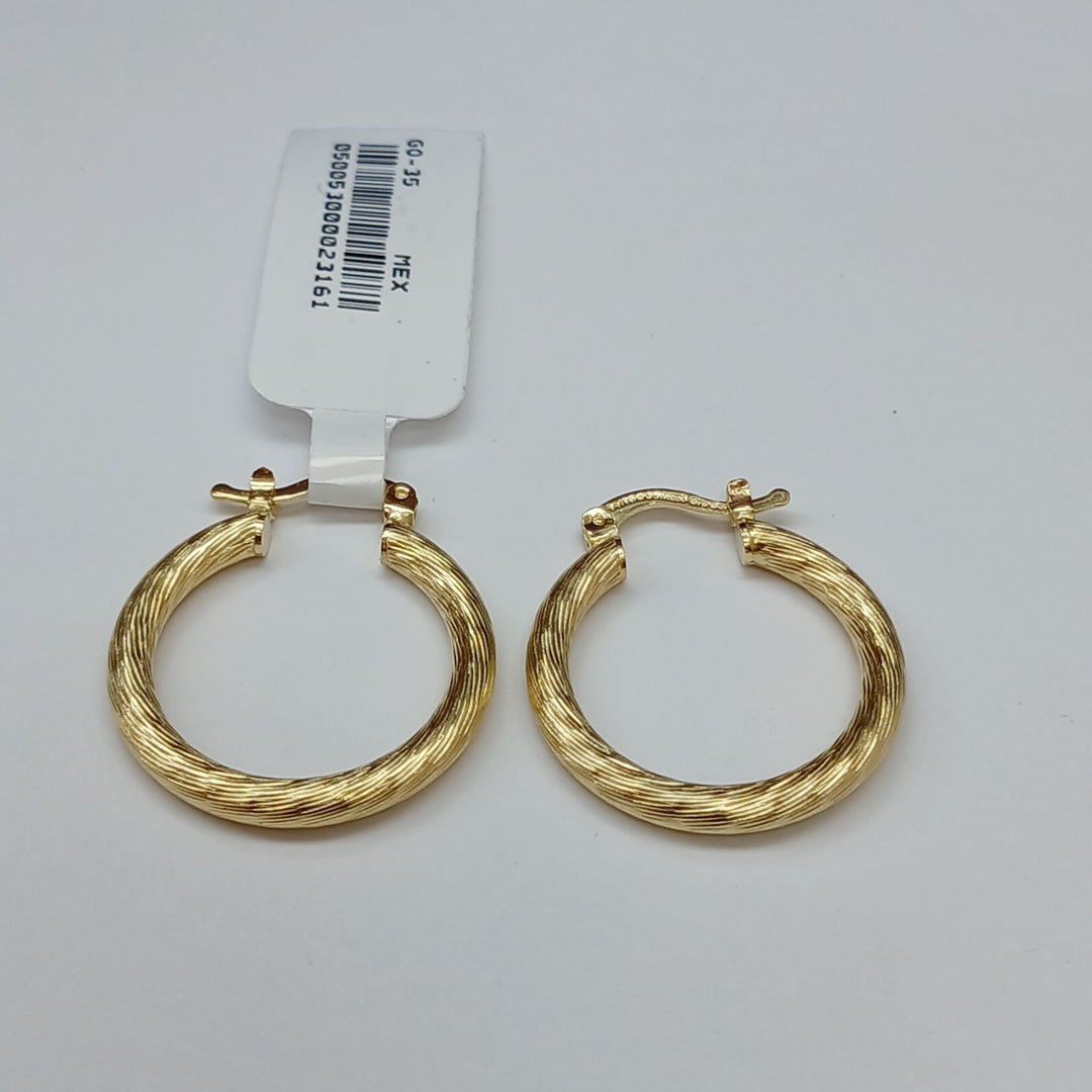 ARETES TEJIDO ARRACADAS ASTRIADAS 14K 3 GR (NUEVO)