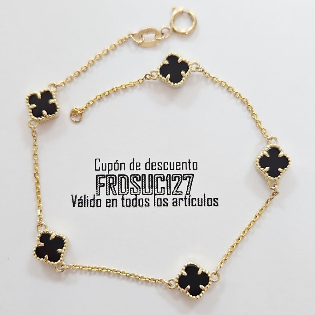 PULSERA ESPECIAL PIEDRAS COLOR 10K 18 CM 2.4 GR (NUEVO)