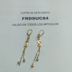 ARETES PAR ORO 14 K 3.4 GRMS (SEMINUEVO)