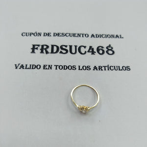 ANILLOS FIG FLOR CON CIRCONIAS 14K TALLA 7 1 GR (NUEVO)