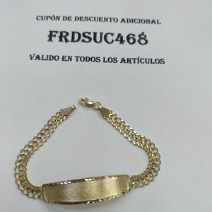 PULSERA ESCLAVA CHINO 14K 21 CM 9.9 GR (NUEVO)