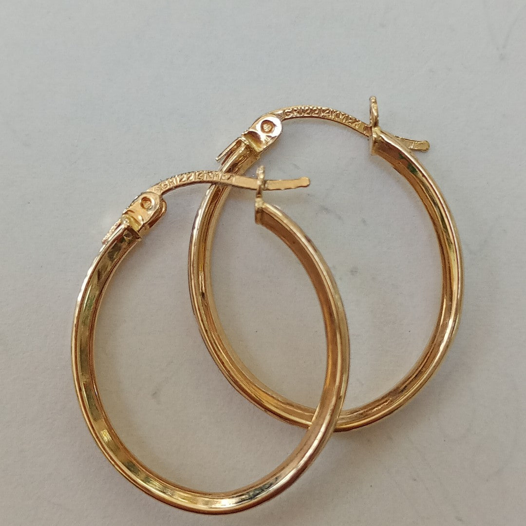 ARRACADAS PAR ORO 14 K 1.8 GRMS (SEMINUEVO)