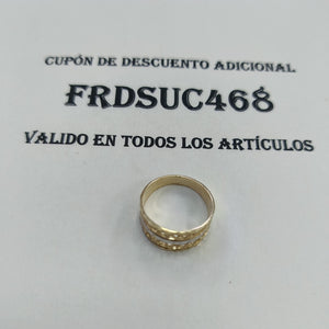 ANILLOS TIPO FILIGRANA COMBINADO 14K TALLA 8 2.7 GR (NUEVO)
