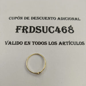 ANILLO ANILLITO FIG MOÑO C CIRCONIAS 14K 8 TALLA 1 GR (NUEVO)