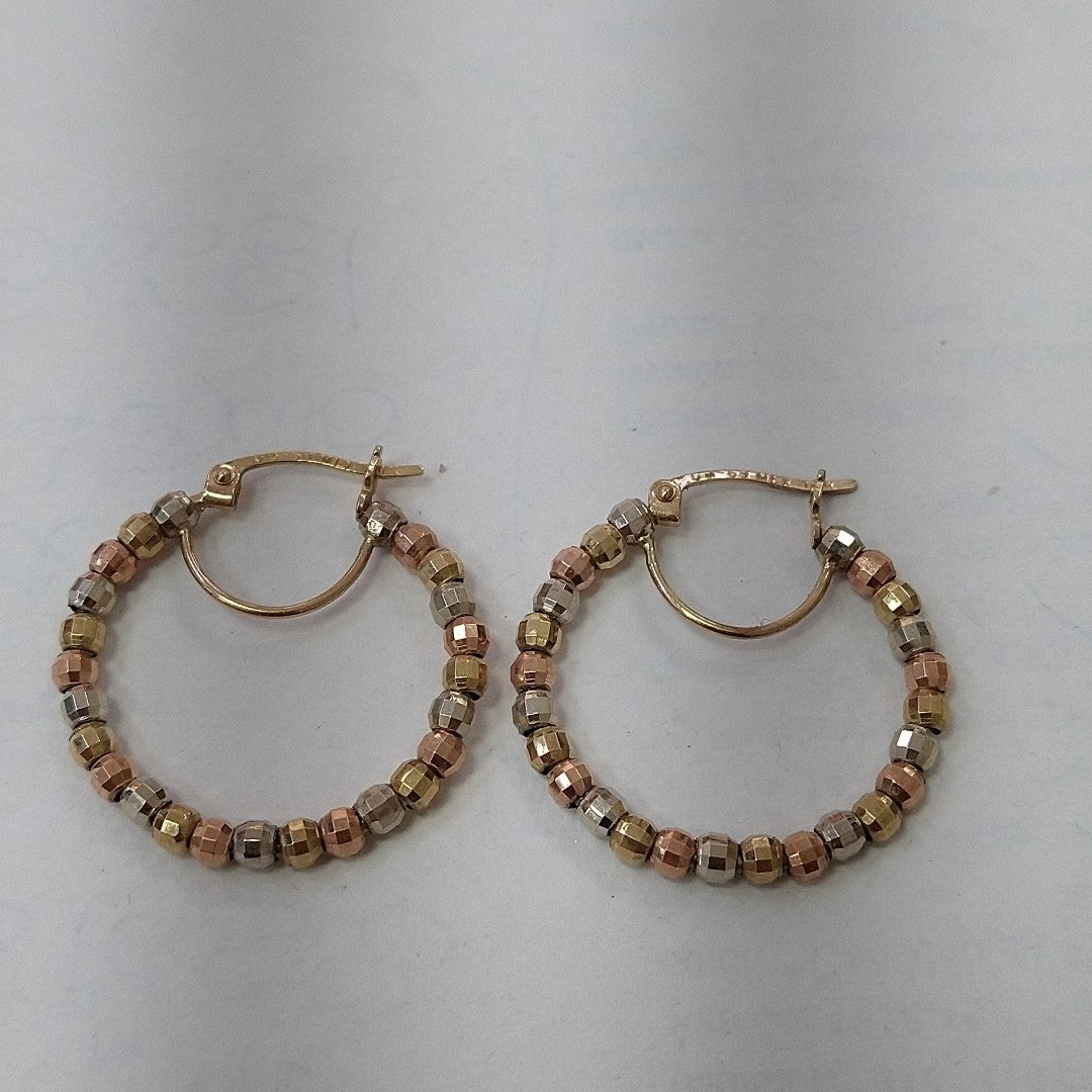 ARRACADAS PAR ORO, ORO COMBINADO 10 K 2.9 GRMS (SEMINUEVO)