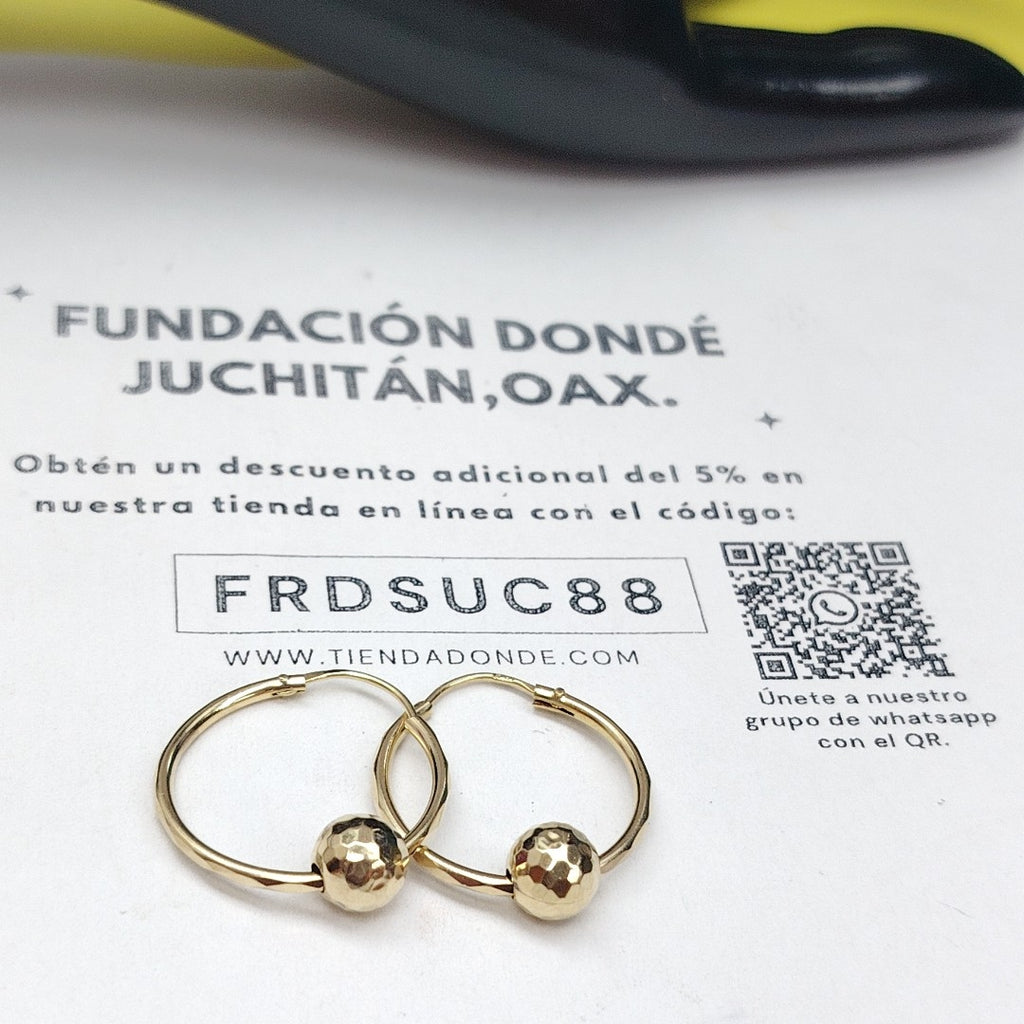 ARRACADAS PAR ORO 18 K 2.5 GRMS (SEMINUEVO)