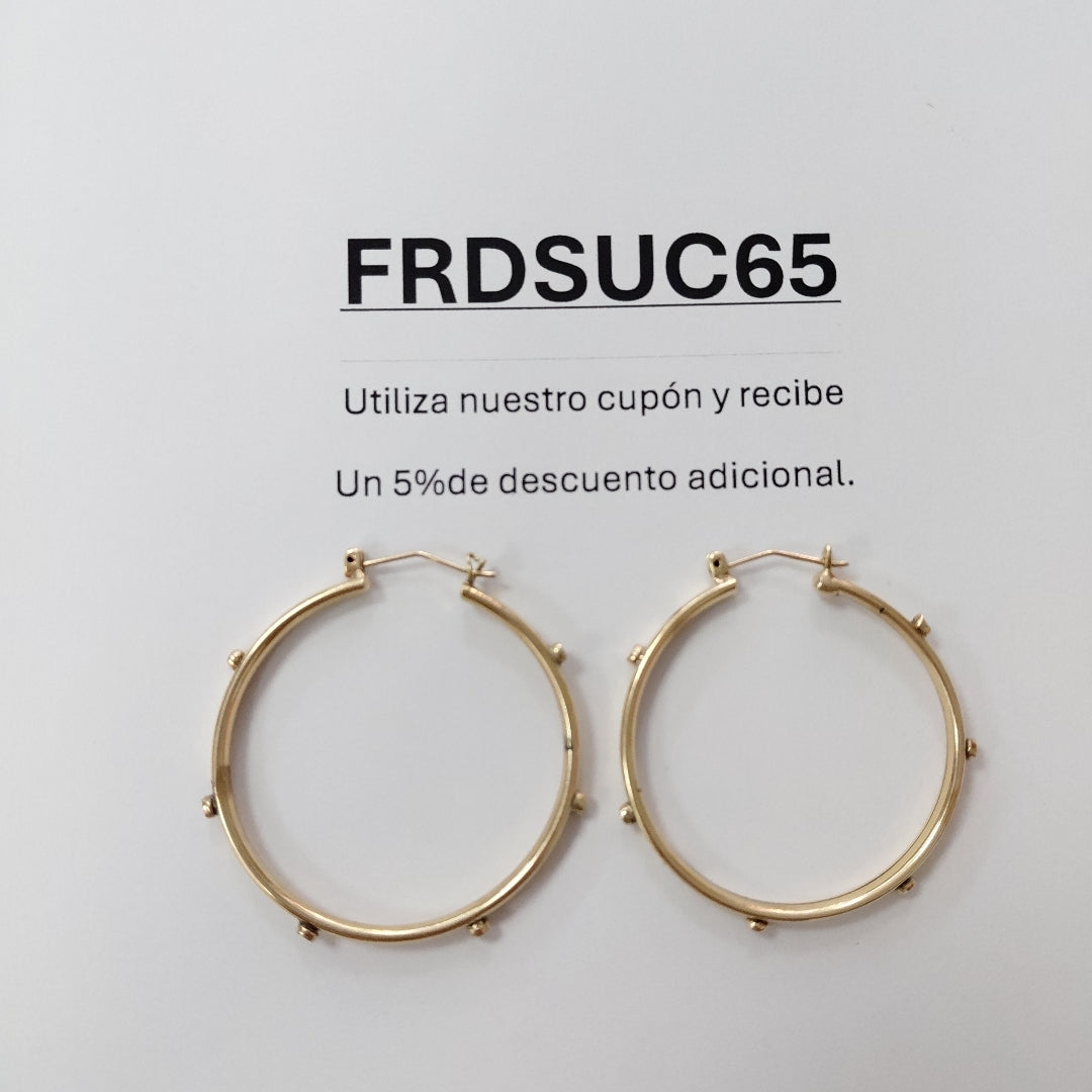 ARRACADAS PAR ORO 14 K 5.9 GRMS (SEMINUEVO)