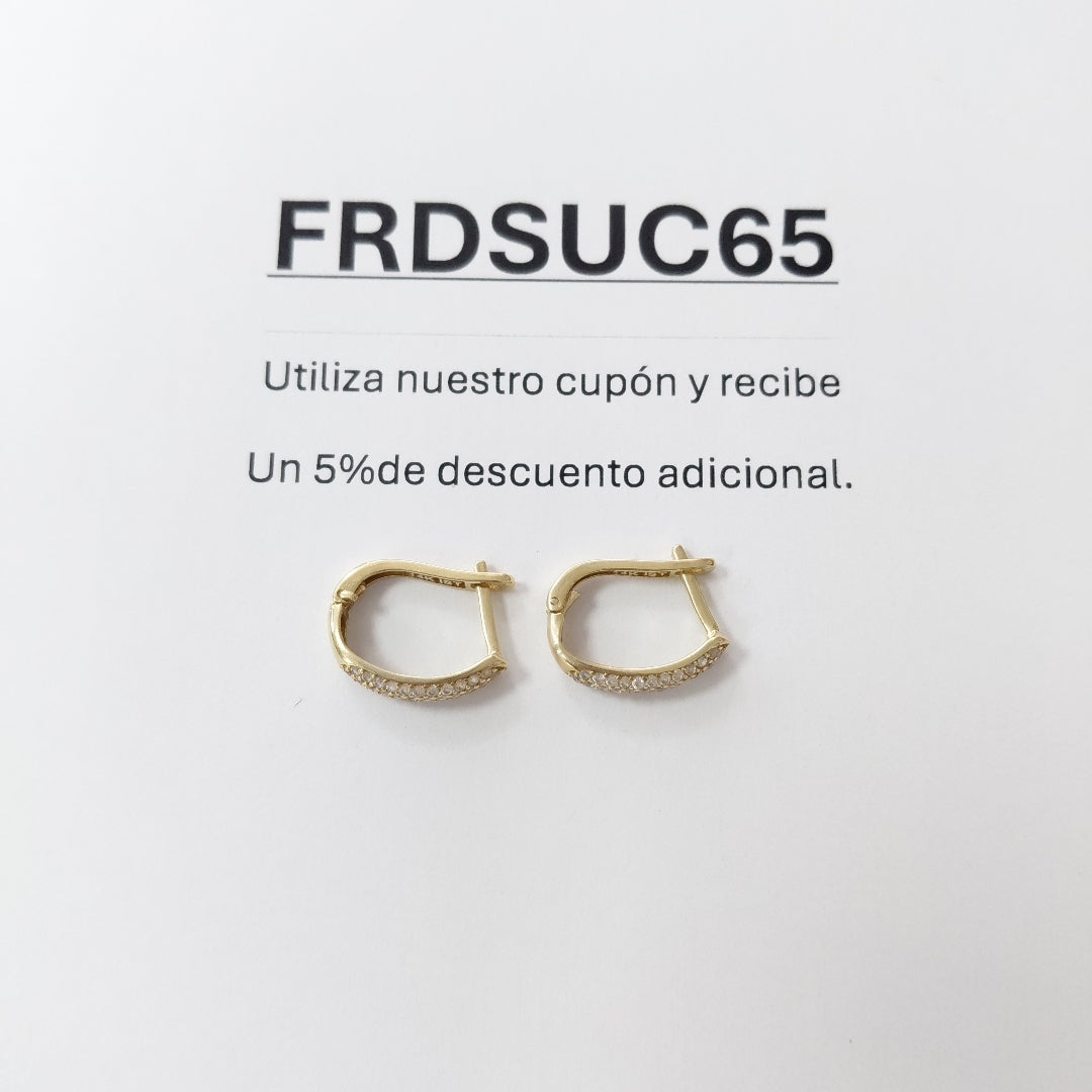 ARETES PAR ORO 14 K 2.5 GRMS (SEMINUEVO)