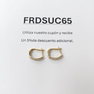 ARETES PAR ORO 14 K 2.5 GRMS (SEMINUEVO)