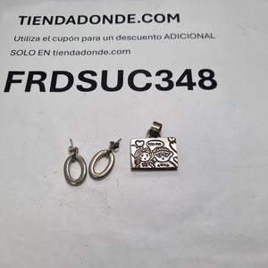 ARETES PAR, DIJE PLATA 10.5 GRMS (SEMINUEVO)