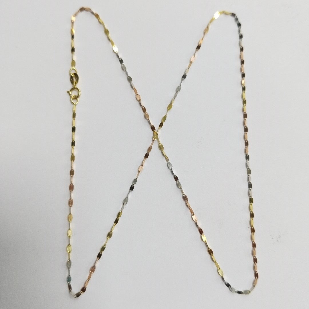 CADENA ORO, ORO COMBINADO 10 K 0.7 GRMS (SEMINUEVO)