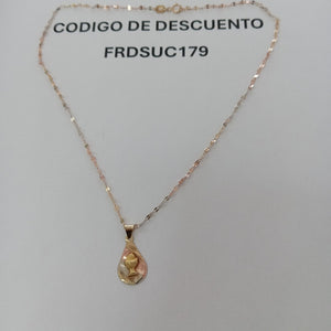 CADENA, MEDALLA RELIGIOSA ORO 10 K 1.7 GRMS (SEMINUEVO)
