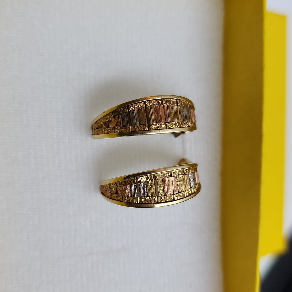 BROQUELES PAR ORO COMBINADO 14 K 5.3 GRMS (SEMINUEVO)
