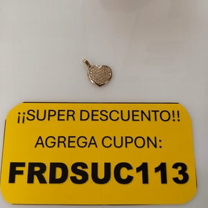DIJE CORAZON CON CIRCONIAS 14K 1.8 GR (NUEVO)