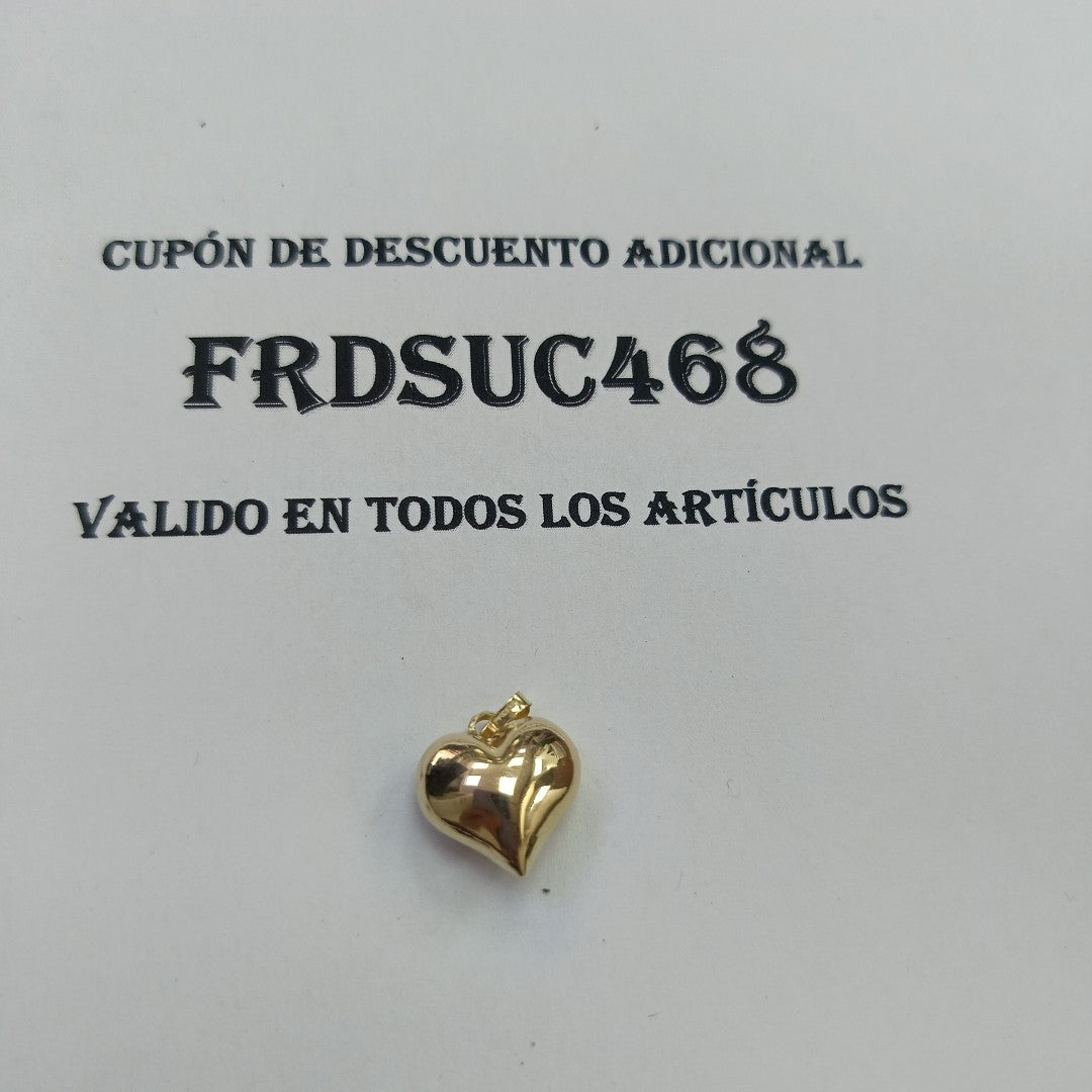 DIJE TEJIDO CORAZON LISO 14K 1.3 GR (NUEVO)