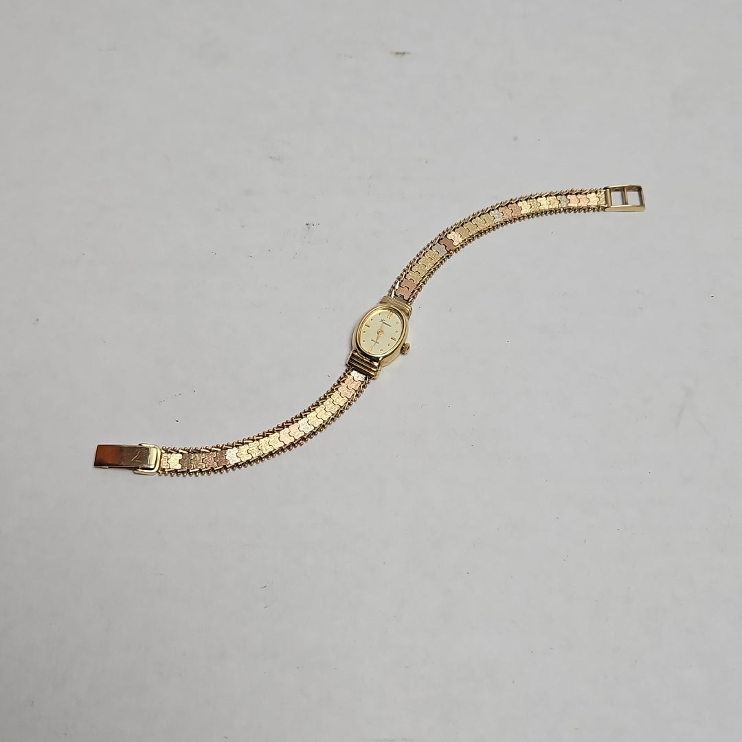 RELOJ CAJA Y PULSO ORO ORO 14 K 17.3 GRMS (SEMINUEVO)