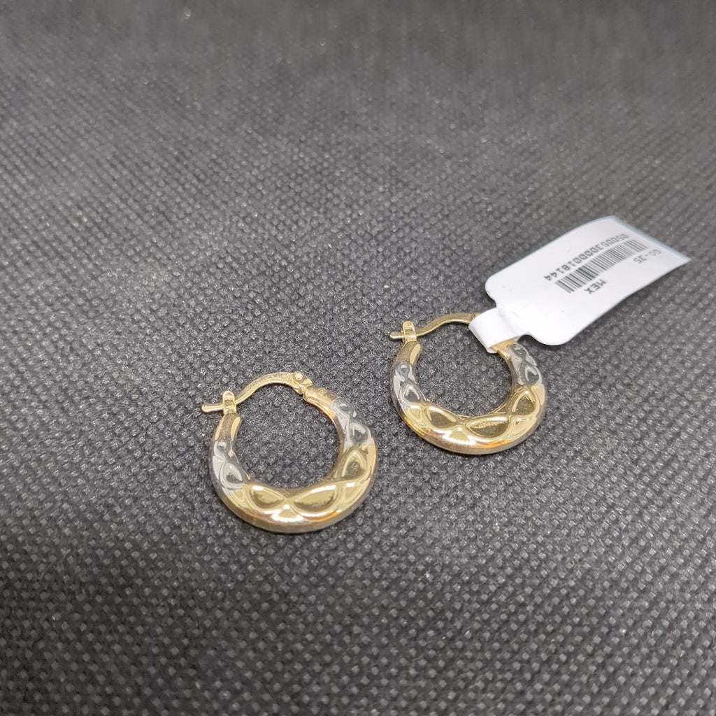 ARETES ARRACADAS COMBINADAS CON INFINITO 14K 2.3 GR (NUEVO)