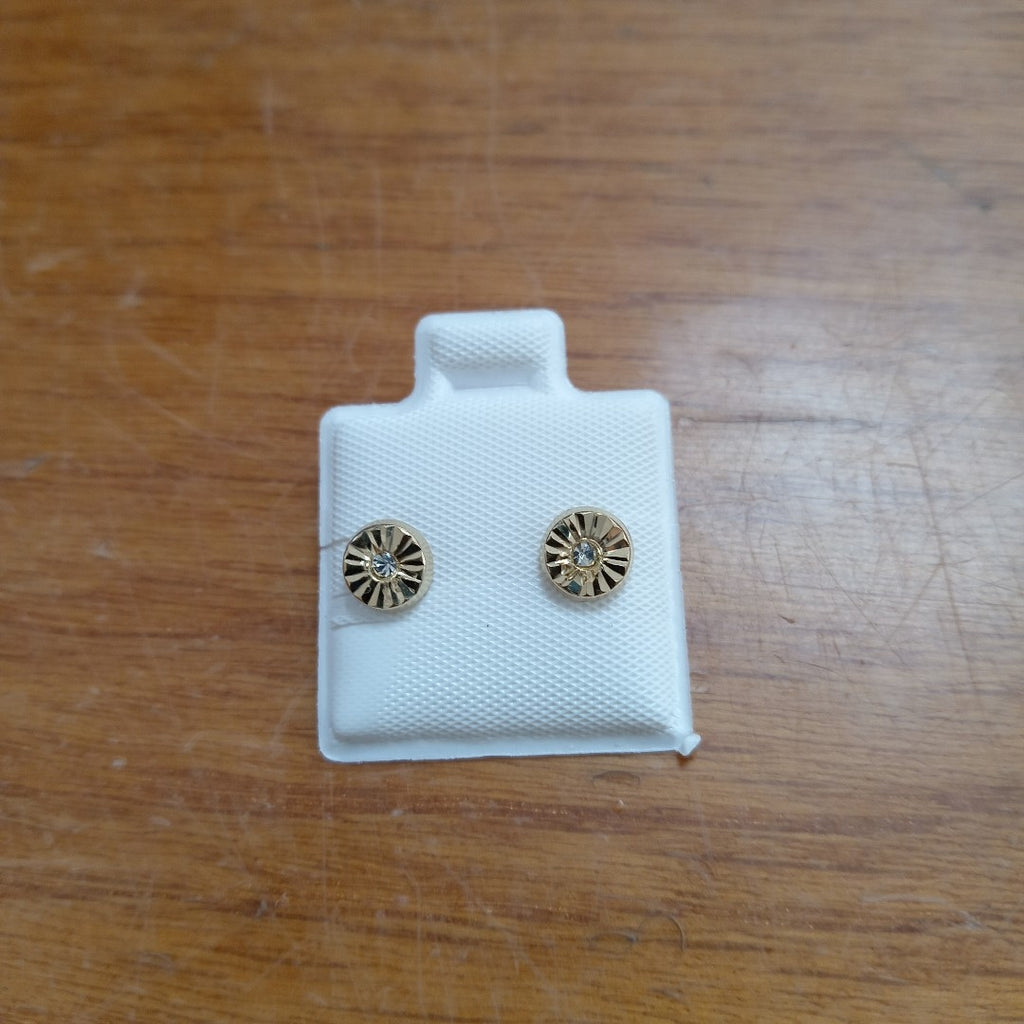 BROQUELES BROQUEL FIG BOTON C CIRCONIA 14K 0.2916 GR (NUEVO)