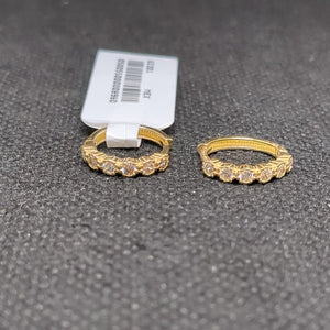 ARETES HUGGIES C CIRCONIAS 14K 2 GR (NUEVO)