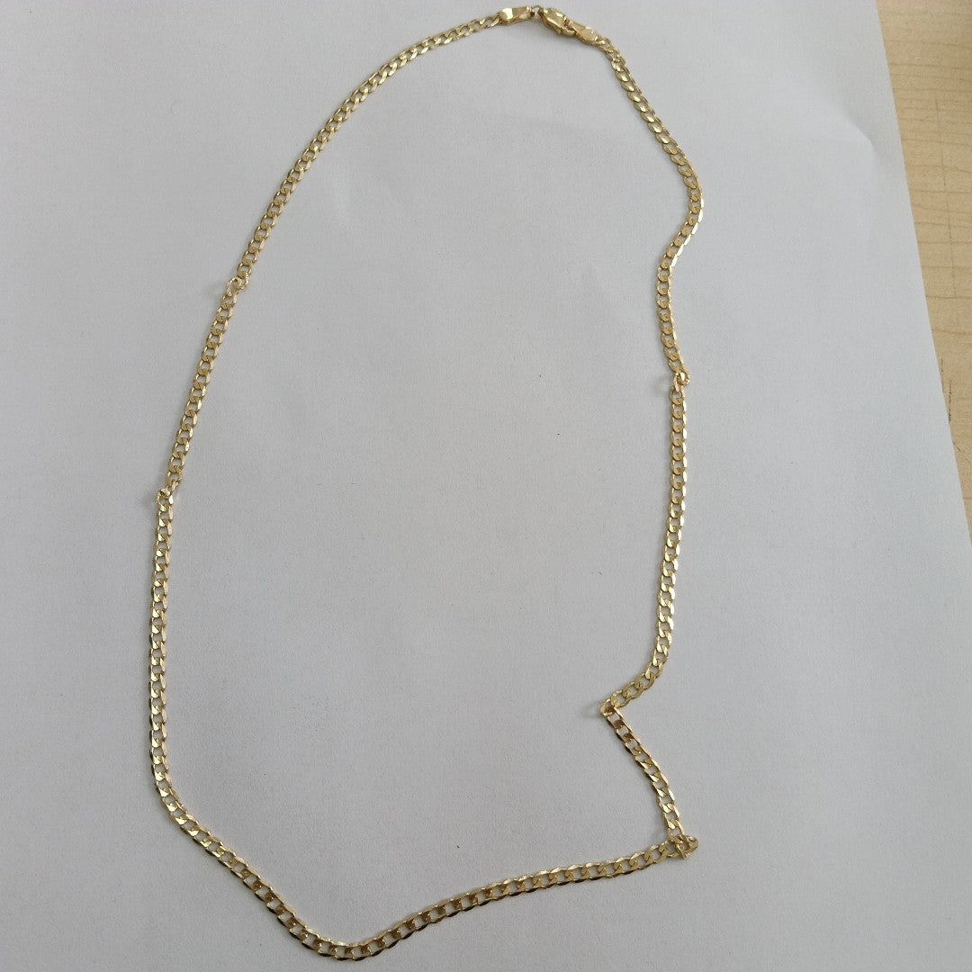 CADENA TEJIDO BARBADA 14K 55 CM 8.2 GR (NUEVO)