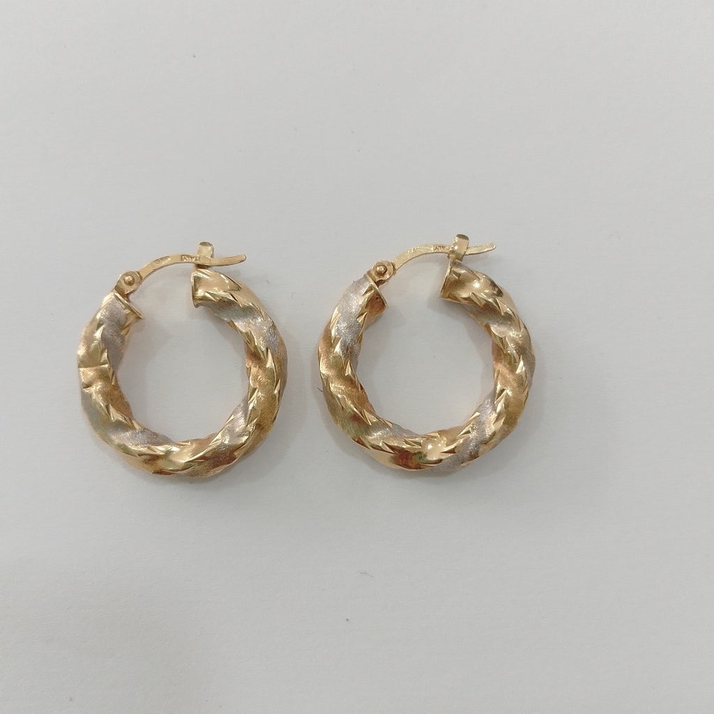 ARRACADAS PAR ORO 14 K 2.8 GRMS (SEMINUEVO)