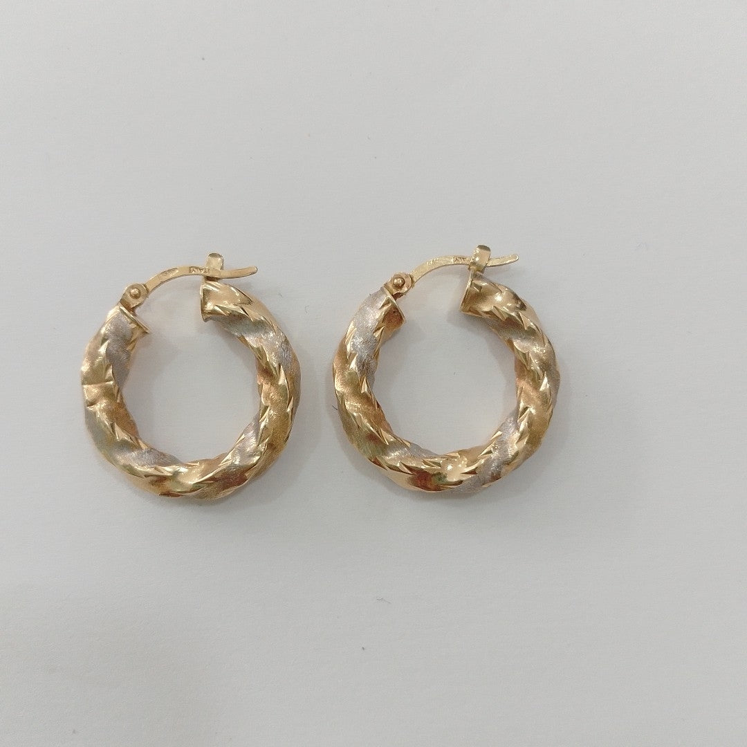 ARRACADAS PAR ORO 14 K 2.8 GRMS (SEMINUEVO)