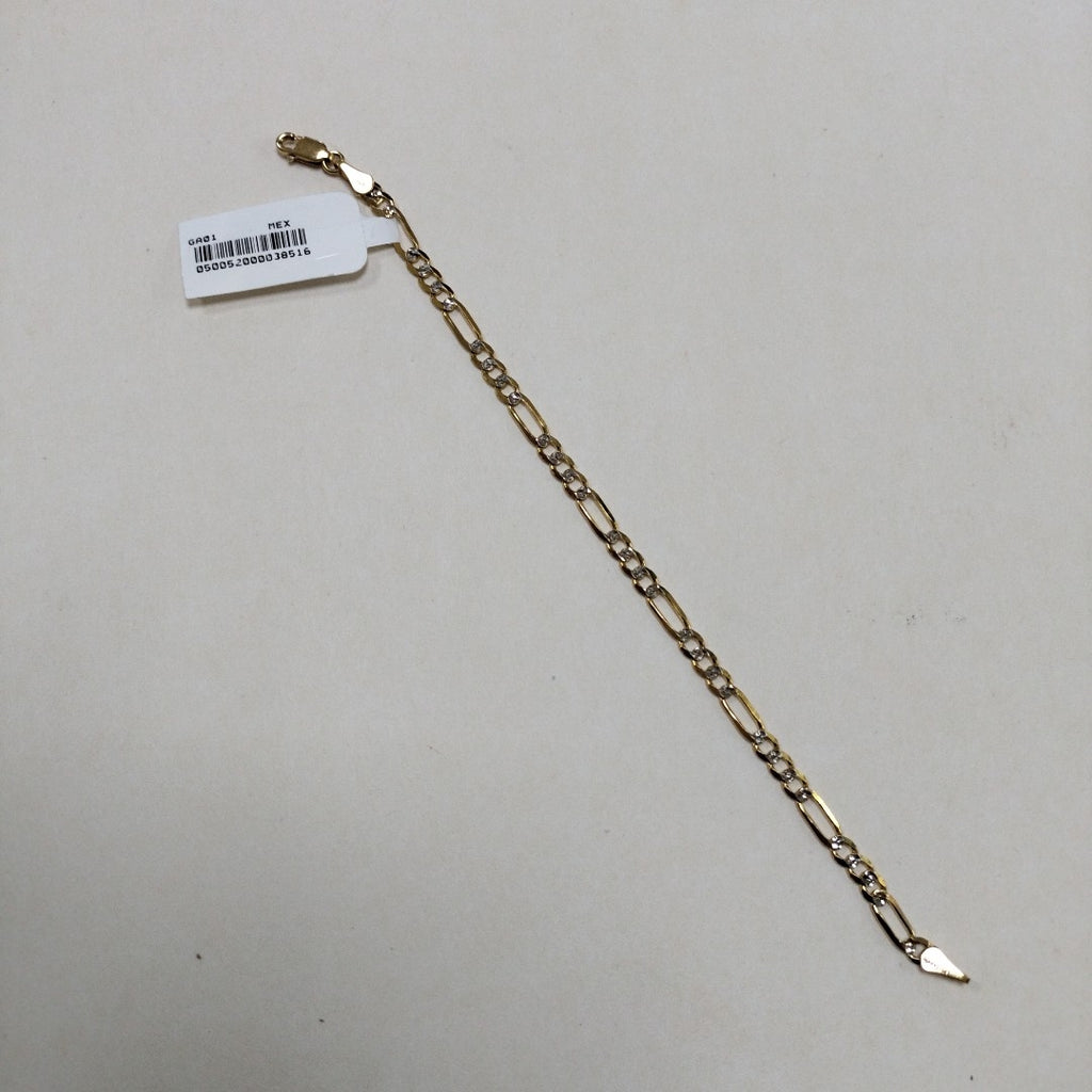 PULSERA 3X1 DIAMANTADA 14K 18 CM 3.9 GR (NUEVO)