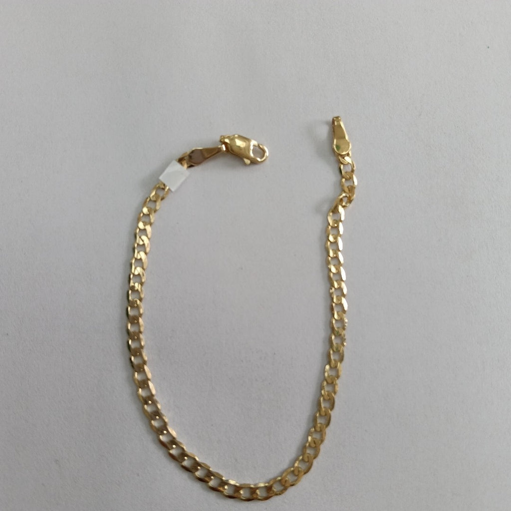 PULSERA TEJIDO BARBADA 14K 18 CM 3.3 GR (NUEVO)
