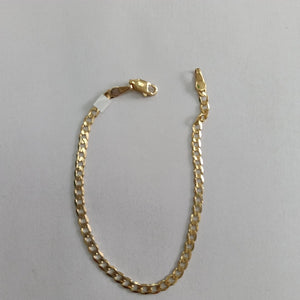 PULSERA TEJIDO BARBADA 14K 18 CM 3.3 GR (NUEVO)