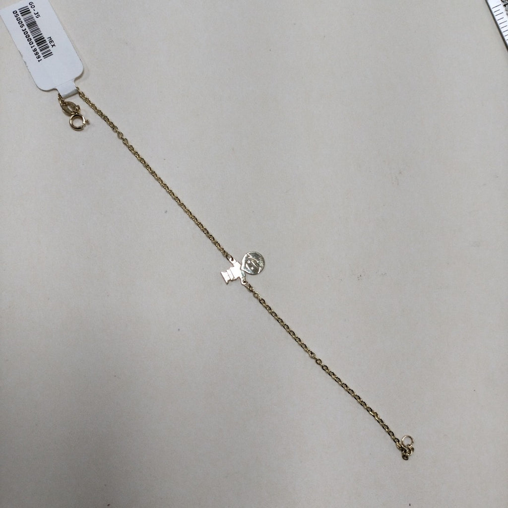 PULSERA TEJIDO ESPECIAL FIG NIÑO 14K 18 CM 1.4 GR (NUEVO)