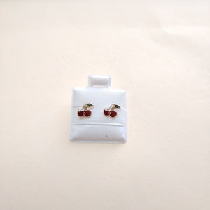 BROQUELES BROQUE FIG CEREZA C ESMALTE 14K 0.2203 GR (NUEVO)