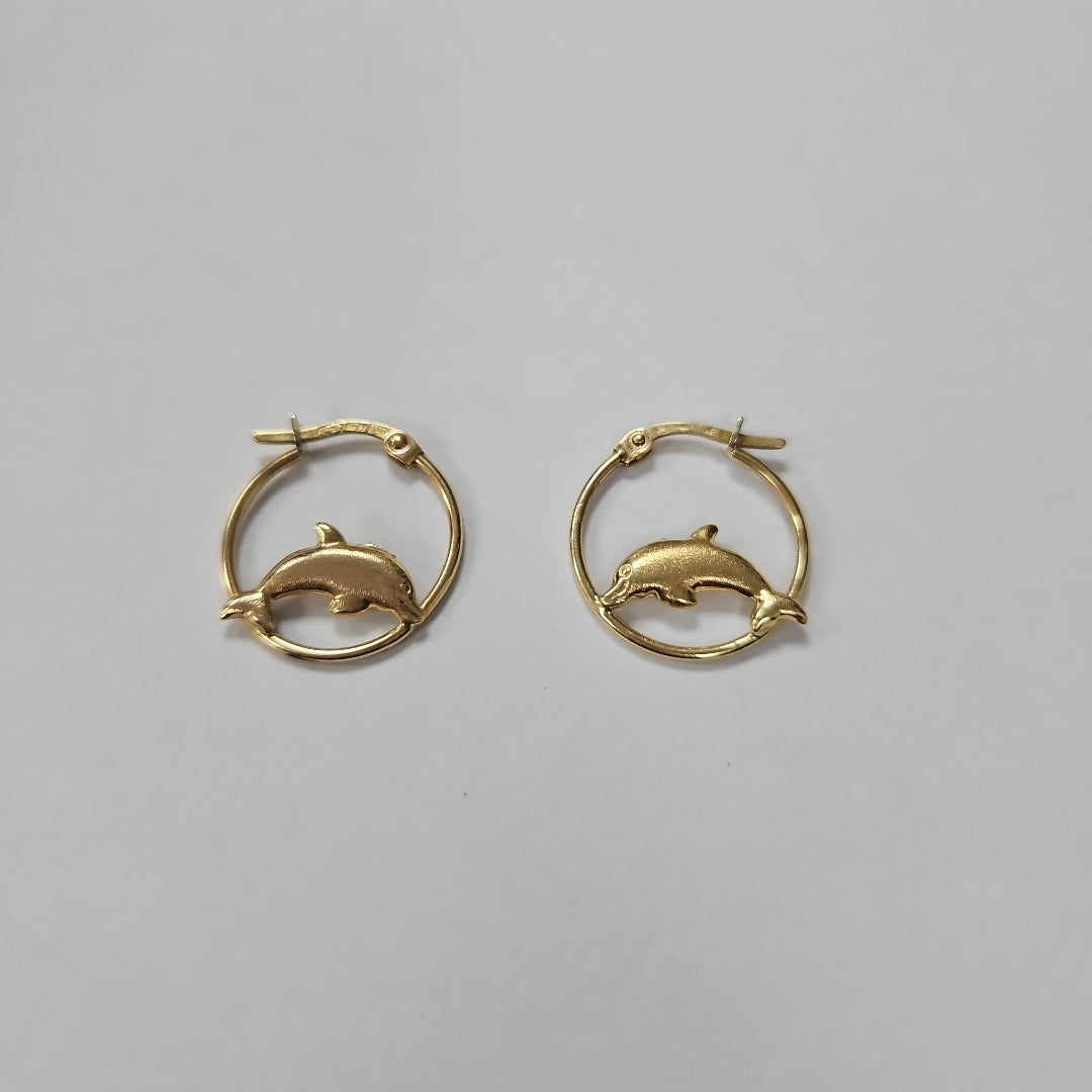 ARETES PAR ORO 14 K 1.9 GRMS (SEMINUEVO)