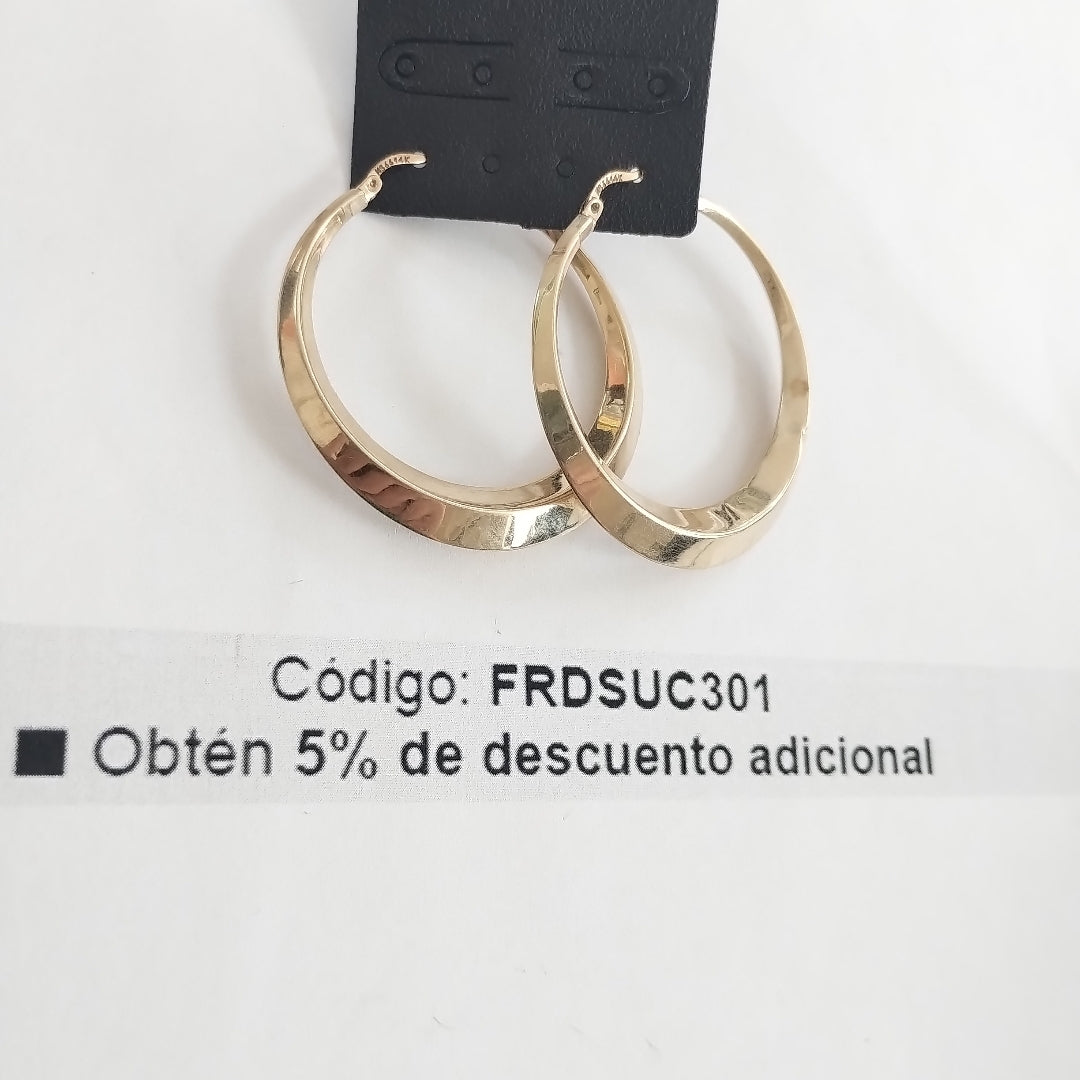 ARRACADAS PAR ORO 14 K 6.8 GRMS (SEMINUEVO)