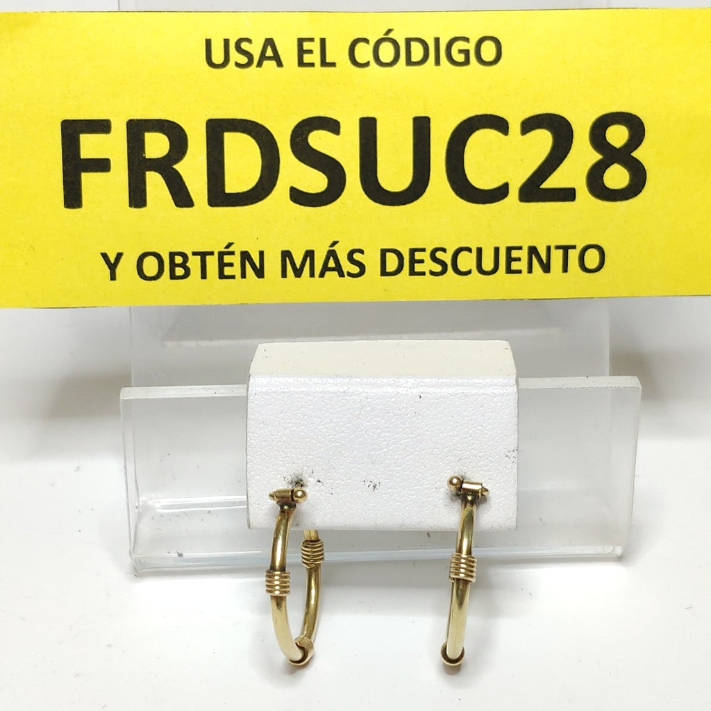 ARRACADAS PAR ORO 14 K 3.3 GRMS (SEMINUEVO)