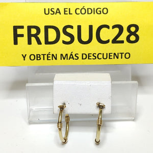 ARRACADAS PAR ORO 14 K 3.3 GRMS (SEMINUEVO)