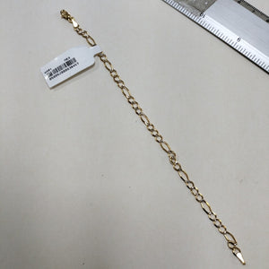 PULSERA 3X1 DIAMANTADA 14K 18 CM 2.7 GR (NUEVO)