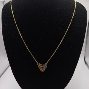 CADENA TEJIDO GARGANTILLA ESPECIAL C FLORES 14K 45 CM 2.9 GR (NUEVO)