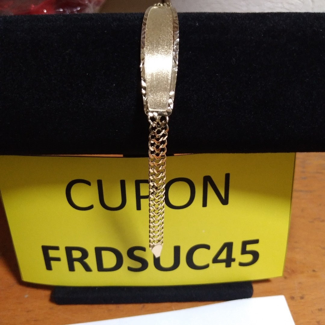 PULSERA ESCLAVA CHINO 14K 21 CM 9.8 GR (NUEVO)