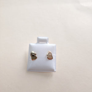 BROQUELES BROQUEL CORAZON DOBLE 14K 0.2171 GR (NUEVO)