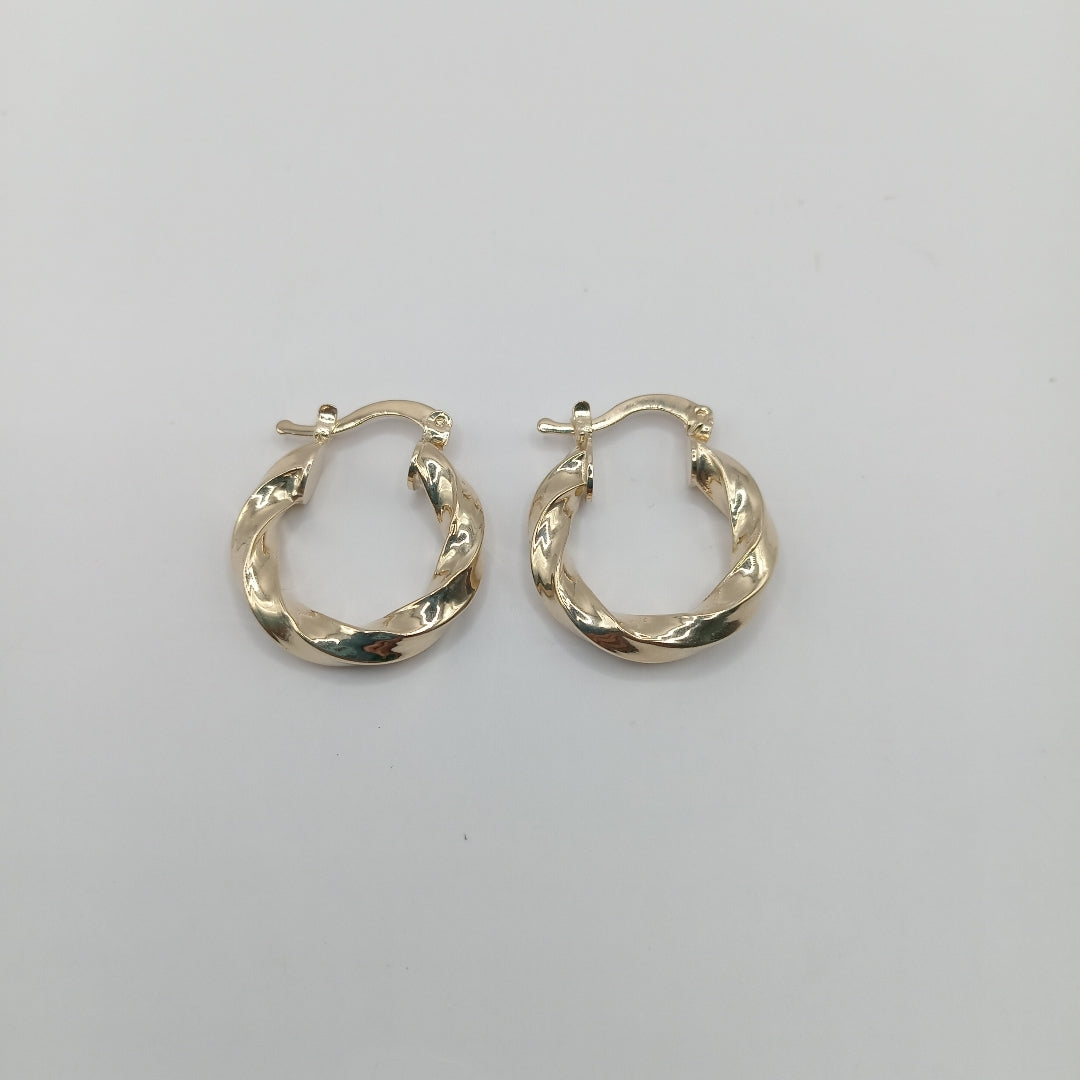 ARETES ARRACADA TORZAL 14K 2 GR (NUEVO)