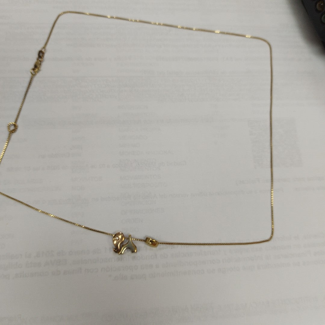 DIJE,GARGANTILLA ORO 14 K 3,40 GRMS (SEMINUEVO)